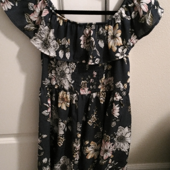 Navy Blue Floral Dress from Target - Picture 2 of 3
